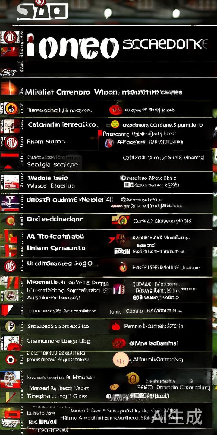 赛事安排：详细列出米兰队在不同赛事中的比赛日程，包